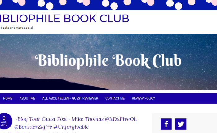 Unforgivable Blog Tour – Guest Post Bibliophile Book Club: The Writing Process